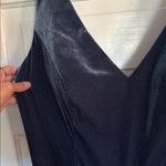 Revelry Blue Maxi Velvet Dress with Neck Scarf Size undefined Photo 1