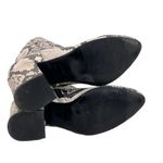 Bamboo  Vitality Snakeskin Ankle Boots Booties Black Gray 6.5 Chunky Animal Print Photo 9