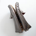 Coach  Nola Silver Calf Grain Leather Logo Slip On Driving Shoe Moccasin Loafers Photo 5