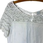 Sundance Women’s Sz Large Petite Sheath Dress Imperial Lace Eyelet Cotton White Photo 2