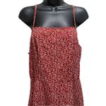 Source Unknown Sun Dress‎ Rust/White Floral Print Straps Size Large Zip No Tag Knee Length Photo 1