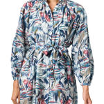 NWT CHUFY Pia Voile Mini Dress Hauapi Ice Sz Medium $458 Blue Photo 0