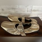 Free People Leather Gemini Ballet Flat Gold 7.5 Photo 2