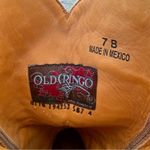 Old Gringo  weathered tan and Robbins egg blue overlay point toe cowgirl boots 7B Photo 7