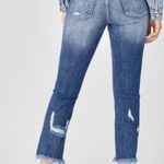 Risen  Straight Leg High Rise Distressed Jeans Sz 30 Photo 10