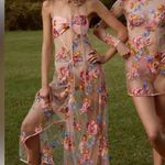 For Love & Lemons Embroidered Maxi Detailed Floral Appliqué NWT Size XS NWT Photo 13