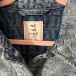 We The Free  People Jacquard Letters
Denim Jacket Size Medium Photo 5