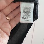 CeCe  Black Blouse with White Ruffle Sleeve Trim Photo 3