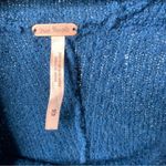 Free People teal cowl neck strawberry fields sweater size medium Photo 4