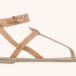 Ancient Greek Sandals Estia Natural Leather Ankle Strap Wrap Sandals Size 9 Photo 2