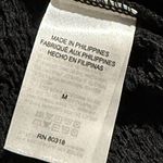 Lucky Brand  jet black short sleeve textured top rounded square neck medium NWT Photo 7