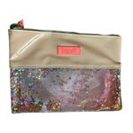 Womens Benefit 2018 Confetti Zip Pouch Travel Makeup Cosmetic Bag Rare & HTF Photo 2