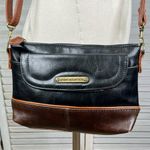 Stone Mountain  Leather Crossbody Purse Brown/Black Photo 1