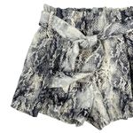 ZARA  Snakeskin Print High Waisted Paperbag Shorts Size XS Business Casual Chic Photo 2
