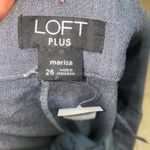 LOFT Ann Taylor NWT 'Marisa' Flat Front Cropped Pants in Blue/Gray Plus Size 26 Blue Photo 4