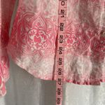 Charter Club  WOMEN’S PINK PAISLY LINEN BUTTON UP SHIRT SZ: S Photo 3
