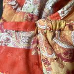 Christopher & Banks Patchwork Embroidered Midi Skirt BOHO Size 14 Lined Side Zip  Photo 3