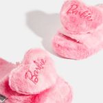 Barbie Limited Edition Fluffy Slippers NWT Size Small 5/6 Pink Photo 1