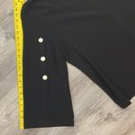 Chico's Chico’s Black Long Open Flare Sleeves 1/2 Zip Back Silky Blouse Size 12/14 Photo 11