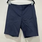 J. McLaughlin  Celia Shorts 2 Navy‎ Blue Solid Chino Cotton Blend Short Summer NEW Photo 0