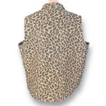 Coldwater Creek Vintage 90s Vest Tan Brown Leopard Animal Print Collared Button Front Plus 2X Photo 5