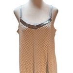 Motherhood Maternity Sleep White with Gray Polka Dots & Trim Tank Size Medium Photo 0