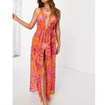 Ted Baker ππ Rosaliy Full Length Swim Cover Up ~ Bright Pink Print Large NWT Photo 2