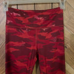 Athleta Women’s Small Metallic Red Camo Elation Train 7/8 Leggings Photo 3