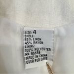 Carole Little Linen Blend Pleated Beaded Skirt Palm Trees Statement Beach Size 4 Photo 6