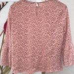 ZARA  Mauve Pink Eyelet Lace Sheer Babydoll Top Soft Girl Coquette Feminine Photo 4