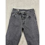 Levi's  501 ORIGINAL STUDDED JEANS WOMEN'S 25x28 STRAIGHT LEG Premium Button‎ Fly Photo 2