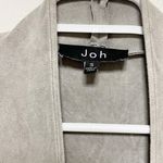 Joh Gray Faux Suede Vest with Cutout Design Hem Photo 3