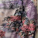 Pretty Little Thing  Lilac Cherry Blossom Asian Mesh Ruched Bodycon Dress Photo 3