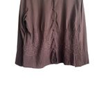 Cato  Women Top‎ 18/20 Brown Embroidered Button Up Boho Cowgirl Western Casual Photo 7