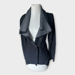 Aratta Silent Journey Drapey Asymmetrical Wrap Cardigan Navy Blue S Edgy Boho Photo 7