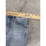 Madewell  Mid Rise‎ Classic Straight Jeans Light Blue Wash Knee Rip Edition Sz 23 Photo 4