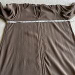 BCBGMAXAZRIA Rosetta Shift Dress Womens Size M Brown Elbow Sleeve Cutout Keyhole Photo 4