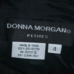 Donna Morgan  4P Little Black Sheath Knit Dress Capped Sleeves Petite Funeral Photo 6