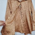 ACOA Leopard Satin blouse Size M Photo 11