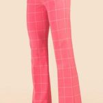 Trina Turk 💕💕 Carillo Pant ~ Windowpane Tropical Suiting Candy Pink 16 NWT Photo 6