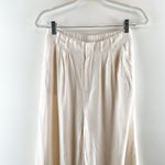 Z Supply  High Rise Wide Leg Farrah Linen Blend Pants Trousers Cream Ivory Small Photo 5