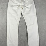 Levi's 501 S Premium Jeans Women's 28x30 Straight Button Fly White Photo 0