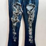 Judy Blue Vintage  Distressed‎ Jeans Sz 11 Y2K 2000s Vintage Made In USA Retro Photo 0