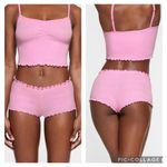 SKIMS  Track Logo‎ Pointelle Mini Shorts Bubble Gum Pink 4X Photo 1