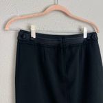 Saint Laurent Vintage Yves black high waisted midi pencil skirt 34 / 0 Photo 11