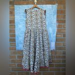 Pink chicken metallic tassel rose prints dress size large Photo 8