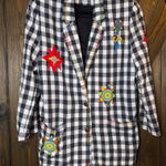 Adrianna Papell Vtg Adam Douglass Plaid Checkered Blazer Photo 0