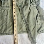 Max jeans Womens Small Vest Top Sleeveless Olive Green Woven Open Cinch Waist Photo 5