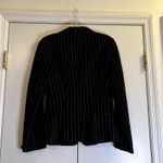 Bebe  suit jacket blazer size 4 black striped classic cotton one button Photo 6