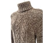 Calvin Klein Jeans Cable Knit Turtleneck Sweater Women’s Medium Brown Marled Photo 1